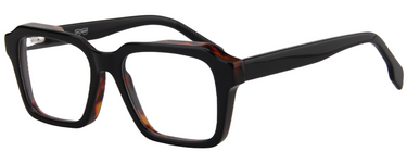 Safari Men Afro Motif Eyeglasses: Azizi - Black Tortoise - SpecSMART Eye Clinic (Diagonal View)